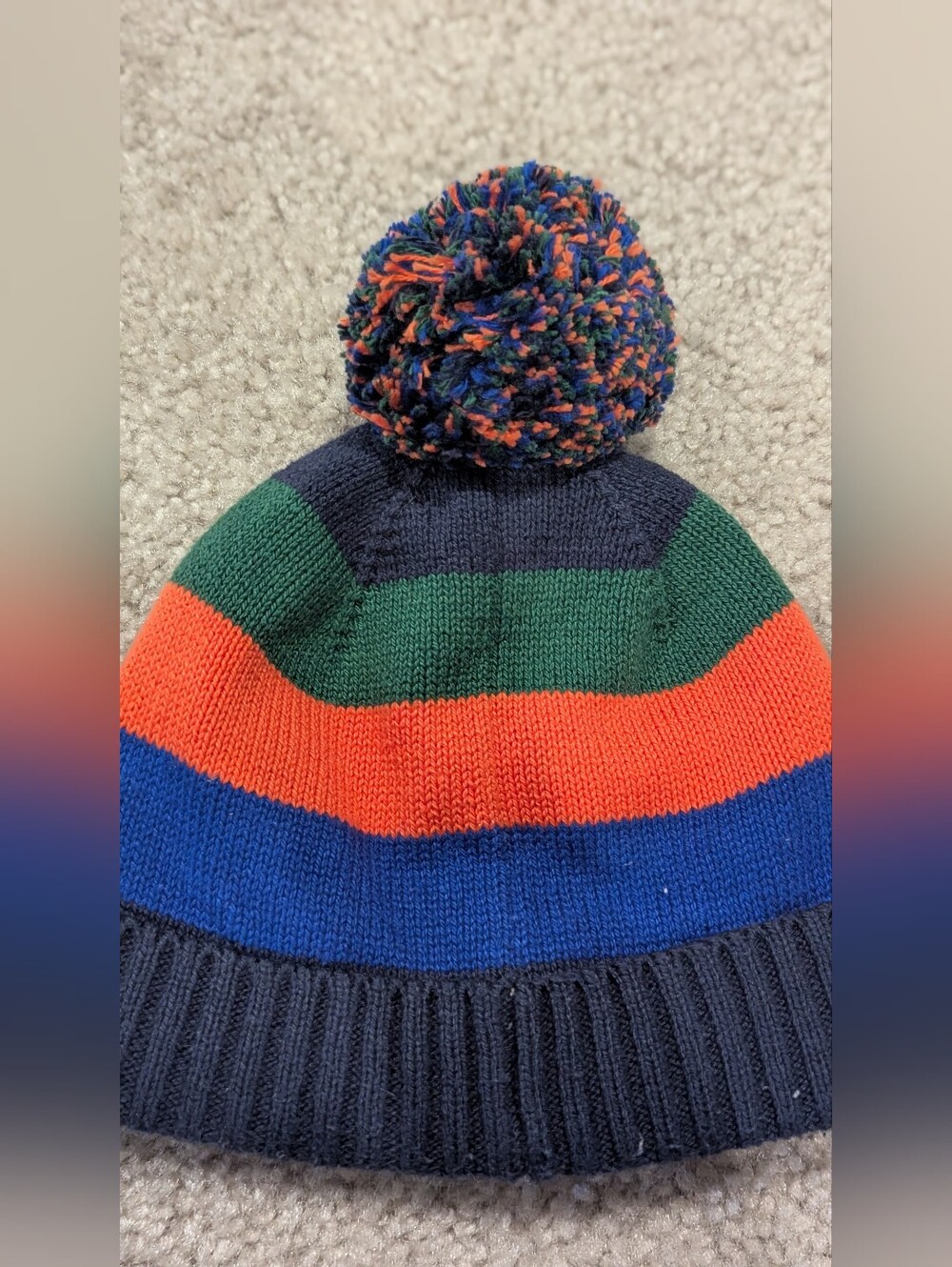 Janie and Jack Baby Pom Pom Beanie Hat - 6-12 Months